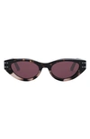 Dior 51mm Cat Eye Sunglasses In Dark Havana