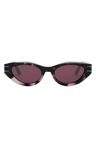 Dior 51mm Cat Eye Sunglasses In Dark Havana