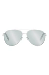 Dior Cd Diamond Of The Maison 59mm Aviator Sunglasses In Shiny Palladium B