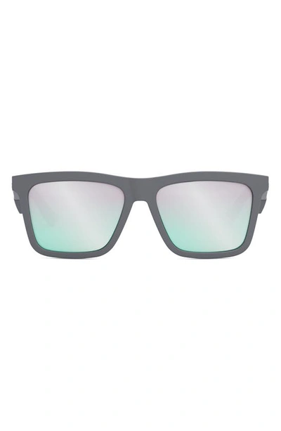 Dior 56mm Rectangular Sunglasses In Grey Green