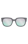 Dior 55mm Square Sunglasses In Grey/ Green Mirror