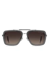 Marc Jacobs 55mm Gradient Square Sunglasses In Grey/ Brown Gradient