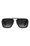 Marc Jacobs 55mm Gradient Square Sunglasses In Black/ Grey Shaded