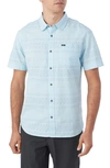 O'neill Seafarer Stripe Short Sleeve Button-up Shirt In Sky