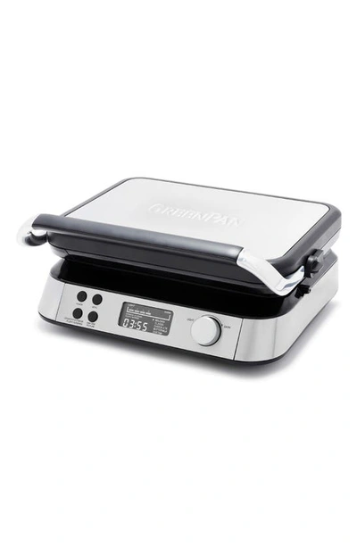 Greenpan Bistro Ceramic Nonstick 2-square Waffle Maker In Stainless Steel