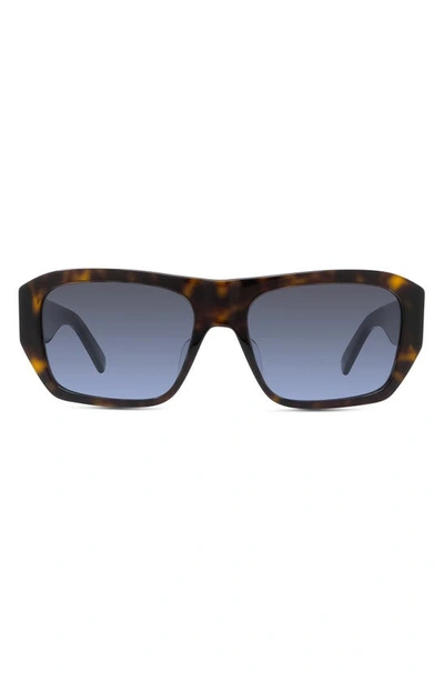 Givenchy 4g 56mm Square Sunglasses In Tortoiseshell