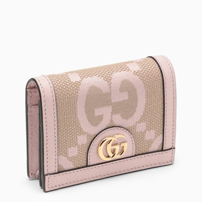 Gucci Ophidia Gg Card Holder Beige/pink