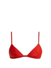 Matteau The Petite Triangle A-b Bikini Top In Lava-red