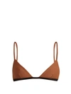 Matteau The Petite Triangle A-b Bikini Top In Tan-brown