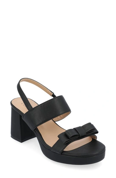 Journee Collection Brookan Platform Sandal In Black