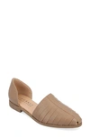 Journee Collection Tru Comfort Anyah Vegan Leather Flat In Taupe