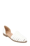 Journee Collection Tru Comfort Anyah Vegan Leather Flat In White