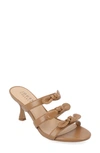 Journee Collection Kristina Bow Strap Slide Sandal In Brown