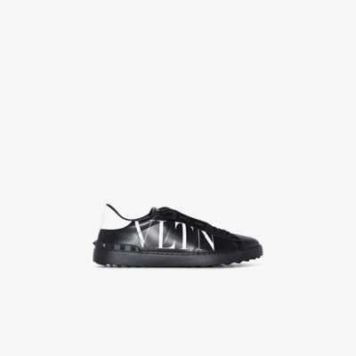 Valentino Garavani Black Open Vltn Low-top Leather Sneakers