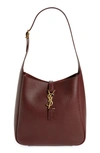 Saint Laurent Le 5 A 7 Ysl Small Hobo In Smooth Supple Leather In Rouge Legion