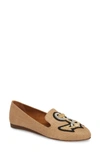 Veronica Beard Griffin Embellished Flat Loafer In Natural