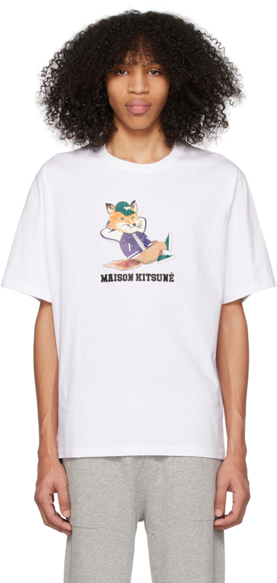 Maison Kitsuné Dressed Fox Easy Tee In White