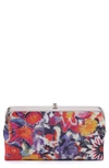 Hobo 'lauren' Leather Double Frame Clutch In Poppy Floral