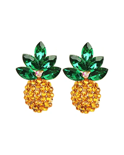 Eye Candy La Pineapple 24k Gold Plated Petite Stone Statement E
