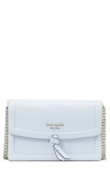 Kate Spade Knott Pebbled Leather Flap Crossbody Bag In Watercolor Blue