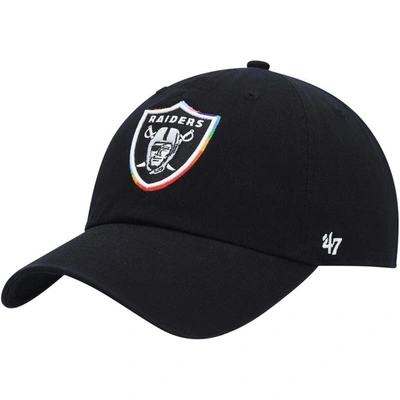 47 ' Black Las Vegas Raiders Team Pride Clean Up Adjustable Hat
