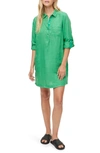 Michael Stars Eleanor Linen Shirtdress In Pool