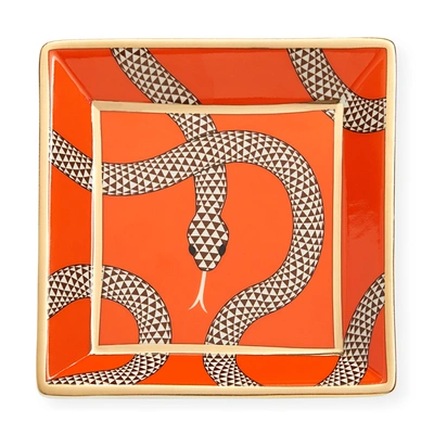 Jonathan Adler Eden Square Tray In Orange