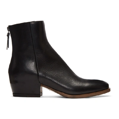 Givenchy Gb3 Back-zip Leather Ankle Boot In 001 Black