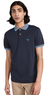 Barbour Men's Cornsay Contrast-trim Short Sleeve Polo Shirt In Navy