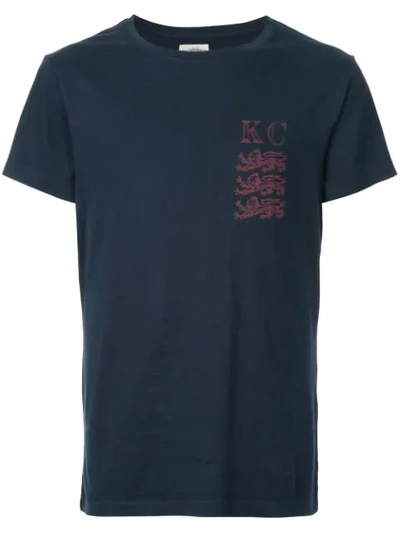 Kent & Curwen Lion Crest T-shirt In Blue