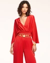 Ramy Brook Cheri Wide Leg Jumpsuit In Grenadine