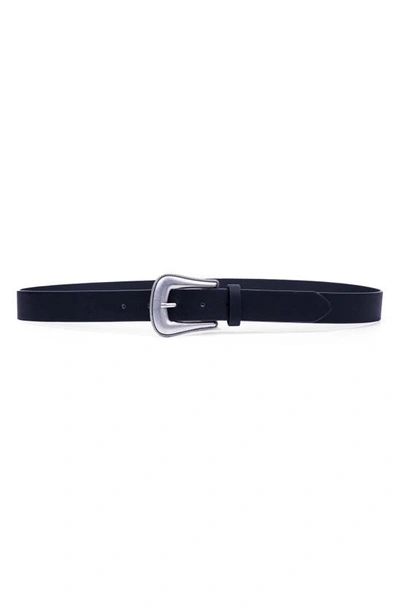 Linea Pelle Faux Leather Belt In Black