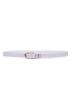 Linea Pelle Double Keeper Faux Leather Belt In Bone