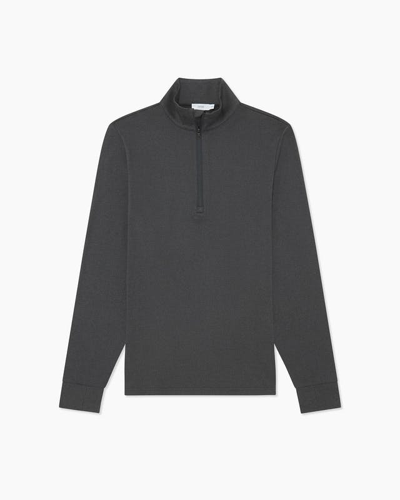 Onia Everyday Half Zip Sweatshirt In Black