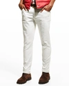 Brunello Cucinelli Traditional Fit Five Pocket Denim Trousers In Snow