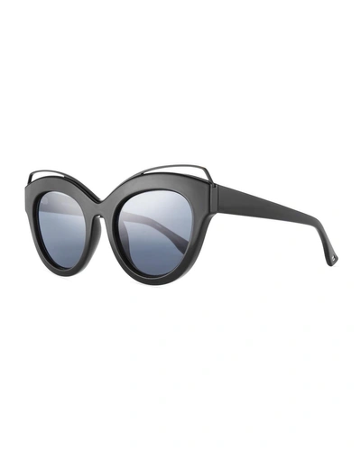 Le Specs Halogazer Cat-eye Sunglasses In Black Pattern