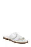Franco Sarto Gretta Womens Leather Thong Slide Sandals In White