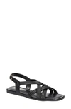 Bella Vita Ilo Italy Womens Leather Slingback Flatform Sandals In Black