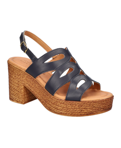 Bella Vita Pri Italy Womens Leather Laser Cut Ankle Strap In Black Leather