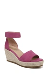 Soul Naturalizer Oakley Ankle Strap Wedge Sandals Women's Shoes In Orchid Smooth Faux Leather