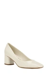 Calvin Klein Women's Alanta Block Heel Dress Pumps In Ivory Patent