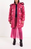 Red Valentino Red(v) Maxi Hooded Puffer Jacket In Fuchsia
