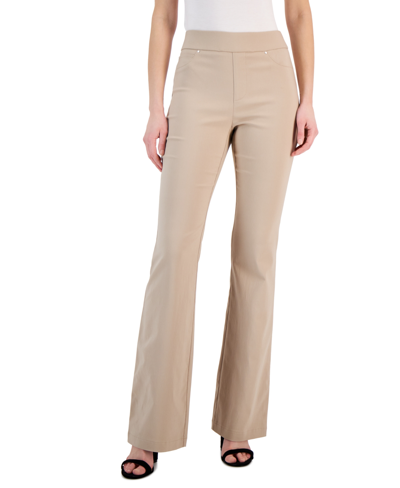 Inc International Concepts Women's High-rise Pull-on Flare-leg Pants, Created For Macy's In Toasted Twine