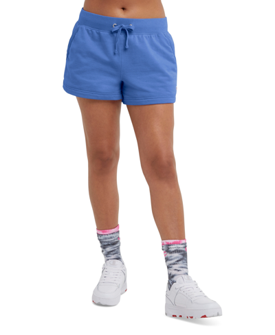 Champion Women's Powerblend Pull-on Drawstring Shorts In Blue