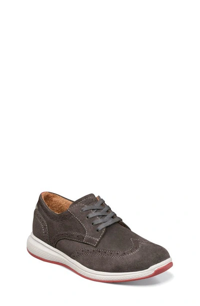 Florsheim Kids' Great Lakes Jr. Wingtip Oxford In Grey Suede