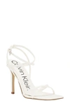 Calvin Klein Tegin Sandal In White- Faux Leather