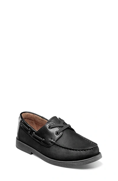 Florsheim Kids' Croquet Boat Shoe In Black