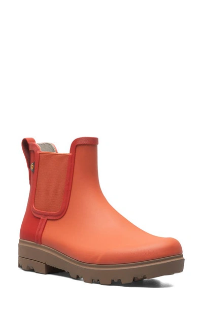 Bogs Holly Waterproof Chelsea Boot In Burnt Orange