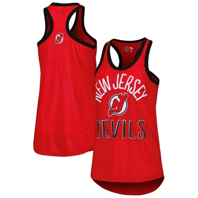 G-iii 4her By Carl Banks Red New Jersey Devils First Base Racerback Scoop Neck Tank Top