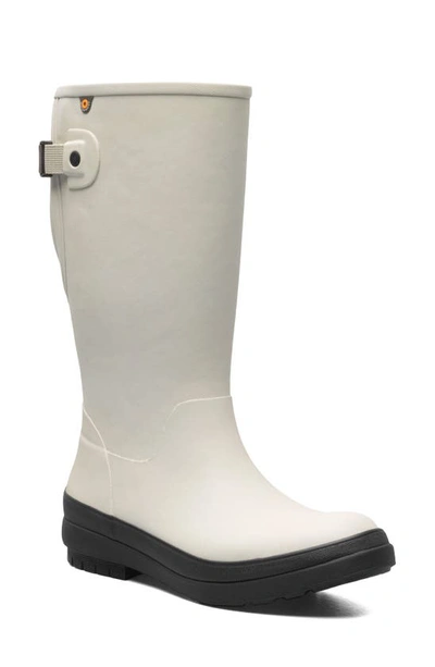 Bogs Amanda Ii Tall Waterproof Adjustable Calf Rain Boot In Oyster